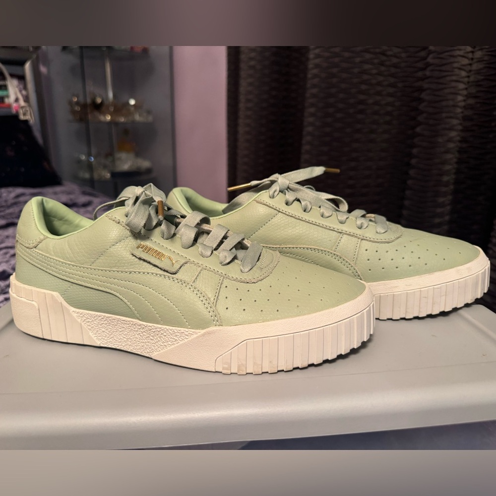 PUMA Cali Trainers in Smoke Green - Women’s size 10